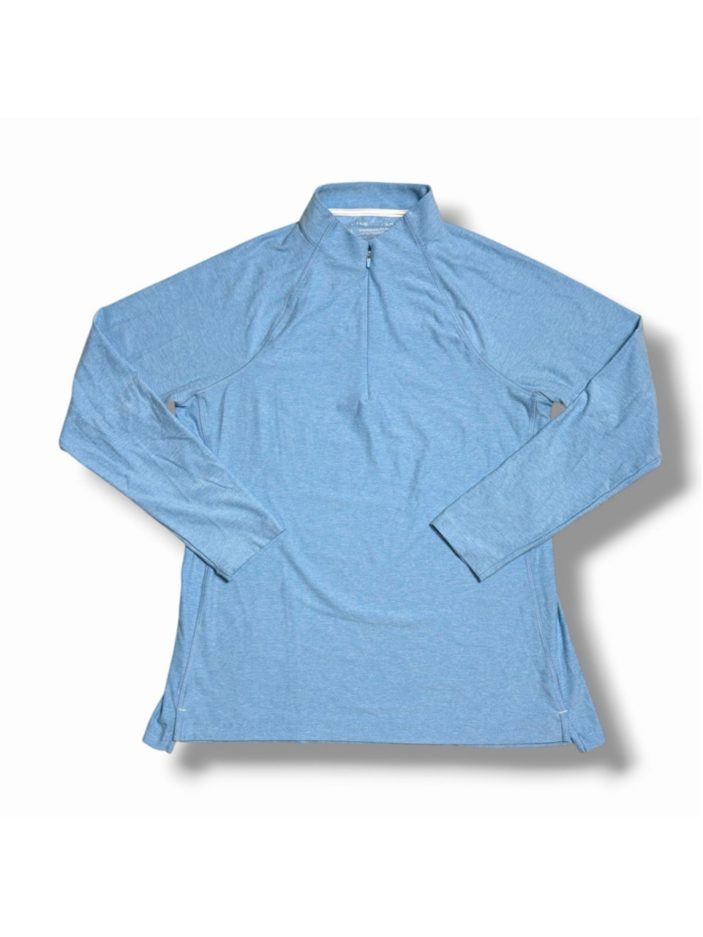 Peter Millar Perth Performance Melange Quarter-Zip Pullover Blue Hersheys Logo L